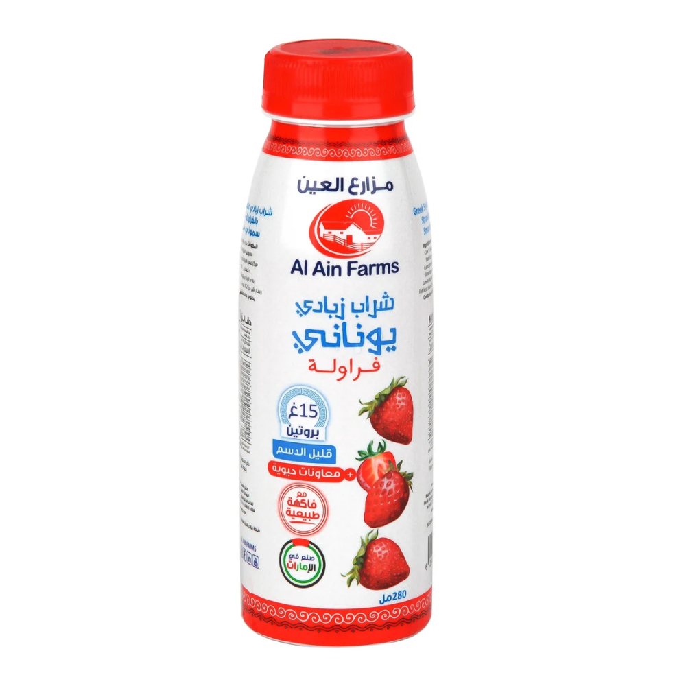 Al Ain Greek Yoghurt Drink Strawberry 280ML